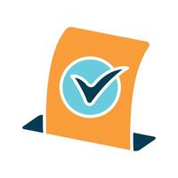Vote confirmation line icon. Ballot, checkmark, vote, approval, election, verification, confirmation, polling, participation, democracy, voter, ballot box, secure vote, voting process, election day vector