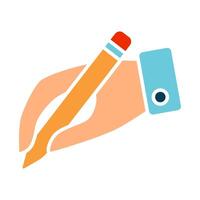 Writing line icon. Hand, pencil, note, draw, sketch, writing, document, create, message, script, write, education, homework, assignment, creativity, learning, author, editor, drafting, annotation vector