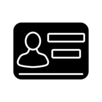 ID card line icon. Identification, card, ID, profile, personal data, verification, security, credentials, identity, document, membership, access, official, badge, personal information, identification vector