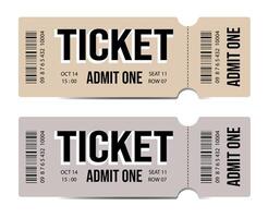 Modern ticket design. Realistic ticket. Admit one. vector