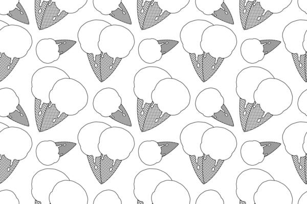 Fun and repetitive ice cream cone pattern coloring page. Perfect for kids and adults to enjoy a creative activity.