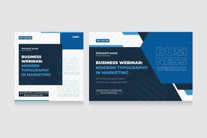 Modern Typography Business Webinar Template. Creative set of abstract infographic elements. Eps vector