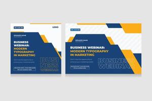 Modern Business Webinar Social Media Template. Business webinar invitation design. Good template for advertising on social media marketing. Illustration. vector