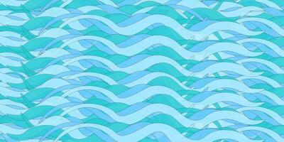 A seamless pattern of blue waves, perfect for summertime designs, water-themed projects, and backgrounds. vector