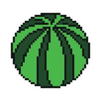 Pixel Graphic Watermelon. Illustration isolated on white background. Fruit pixelated for the pixel art game and icon for website vector