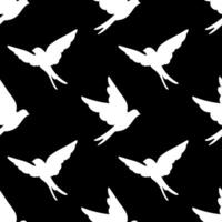 Seamless pattern of springtime birdie swallow. Spring bird. Background design. Repeating print for fabric, wrapping paper, textile vector