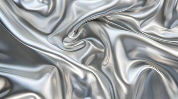 Elegant 3d texture of silk. Abstract background with silver silk photo