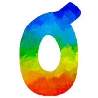 Crafted numbers 123 Colorful png