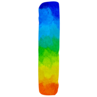 painted in rainbow colors ABC colorful english letters png