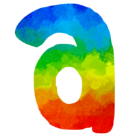 painted in rainbow colors ABC colorful english letters png
