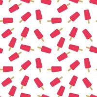 modern drawing is made without seams with ice cream on a stick of fruit ice. Repetitive design for packaging, covers, backgrounds, prints, decorations vector