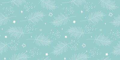 Seamless pattern with winter frosty silhouettes of branches. vector