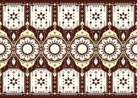 geometric and mandalas ethnic fabric seamless pattern, design for cloth, carpet, batik, wallpaper, wrapping etc. vector