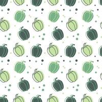 Seamless pattern with stylized bell peppers on a white background. service vector