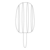 Simple and fun ice cream illustration for coloring. Perfect for both kids and adults to enjoy during the summer season. vector