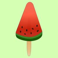 A refreshing illustration of a watermelon ice cream. Perfect for summer-themed designs and projects. vector