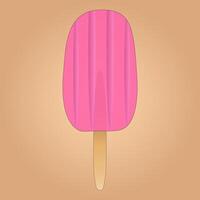 A colorful illustration of a pink ice cream. Perfect for summer-themed designs and projects. vector