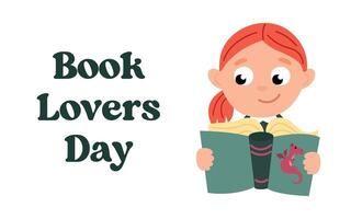Book Lover's Day. White background, isolate vector