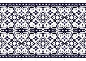 geometric and floral ethnic fabric seamless pattern, design for cloth, carpet, batik, wallpaper, wrapping etc. vector