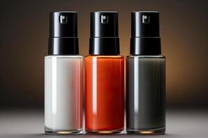 bottles for use in cosmetology with a proportional dispenser. photo