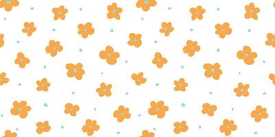 Seamless pattern with a simple abstract floral print. vector