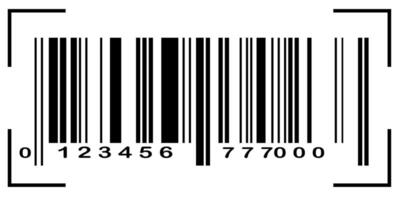 Realistic barcode icon on a white background. design. vector