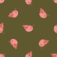 Seamless pattern with pigs. Endless textures for your design. vector