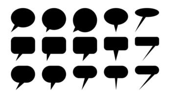 Bundle of black shadow callout shapes vector