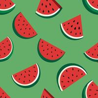 seamless pattern with watermelon vector