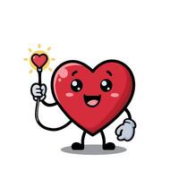 cute cartoon style red heart character. Valentine's Day-themed illustrations. heart with a stethoscope. vector