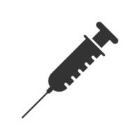 Syringe injection icon simple flat design isolated illustration. vector