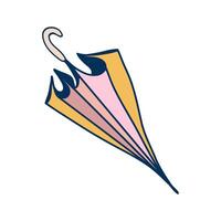 Colorful umbrella with a unique design on a white background vector