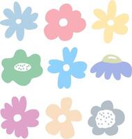 set of flower element design for templates. vector