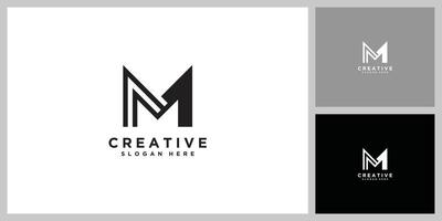 initial letter m design vector