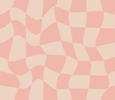 Distorted checkered pattern, groovy retro hippie pattern, trippy chessboard, vintage background, distorted geometric pattern, abstract vector