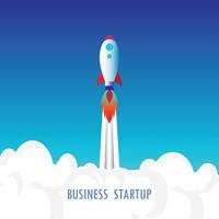 Rocket space ship take off, Start Up Concept Symbol Space Roket Ship. vector