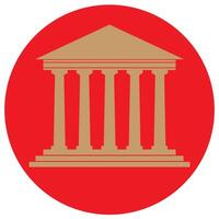 Architecture greek building symbol. ancient monument icon. University Icon. Bank Icon. vector