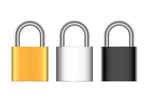 Padlock isolated on white background. vector