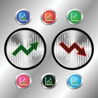 Chart up icon Infographic. Chart bar symbol for your web site design, logo, app. vector