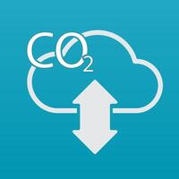 Net-Zero emissions icon. CO2 level gauge percentage reduced to 0 Net Zero Emissions. Low-carbon Economy. natural environment concept. vector