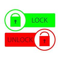Padlock, lock. Security, safety, encryption, protection, privacy concept. Icon lock and unlock vector