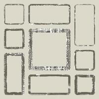 Rectangular and square frame. Grunge ink illustration. Creative backgrounds template for tags, labels, cards. Hand drawn frame brush strokes vector