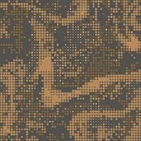 Digital military camouflage. Camo pattern. Halftone dots background. Skin of a chameleon or snake. Dark brown color. Abstract texture for print on fabric, textile or paper. vector