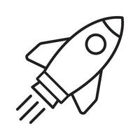 Rocket icon. Simple rocket sign. Rocket launched icon. vector