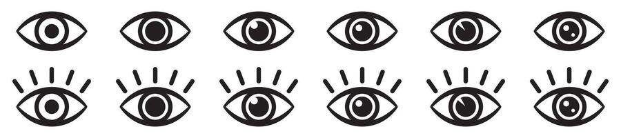 Eye icon, eyeball icon. vector