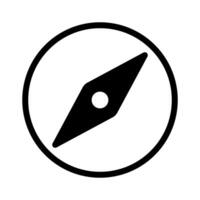 Compass icon, travel icon, map illustration. vector