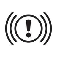 Break line icon isolated on white background. The exclamation mark inside the circle. vector