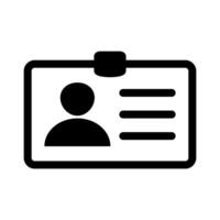 ID Card icon. Employee clerk card, driver license, Identification card, staff identification card symbol. Design for website and mobile app. vector