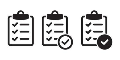 Clipboard with check mark icon isolated on background. Checklist sign symbol for web site and app design. vector