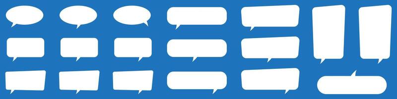 Set of speech bubbles. Speak bubble text, cartoon chatting box, message box. Blank empty speech bubbles. vector